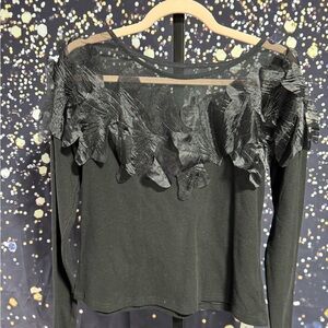 Commense Elegant Black Top Size XL NWT